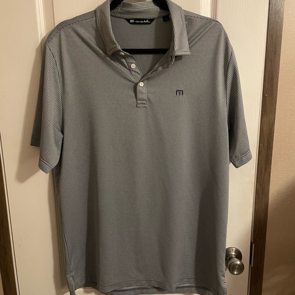 Travis Mathew Other - Travis Matthew Blue‎ Checkered Golf Polo Shirt Size Large